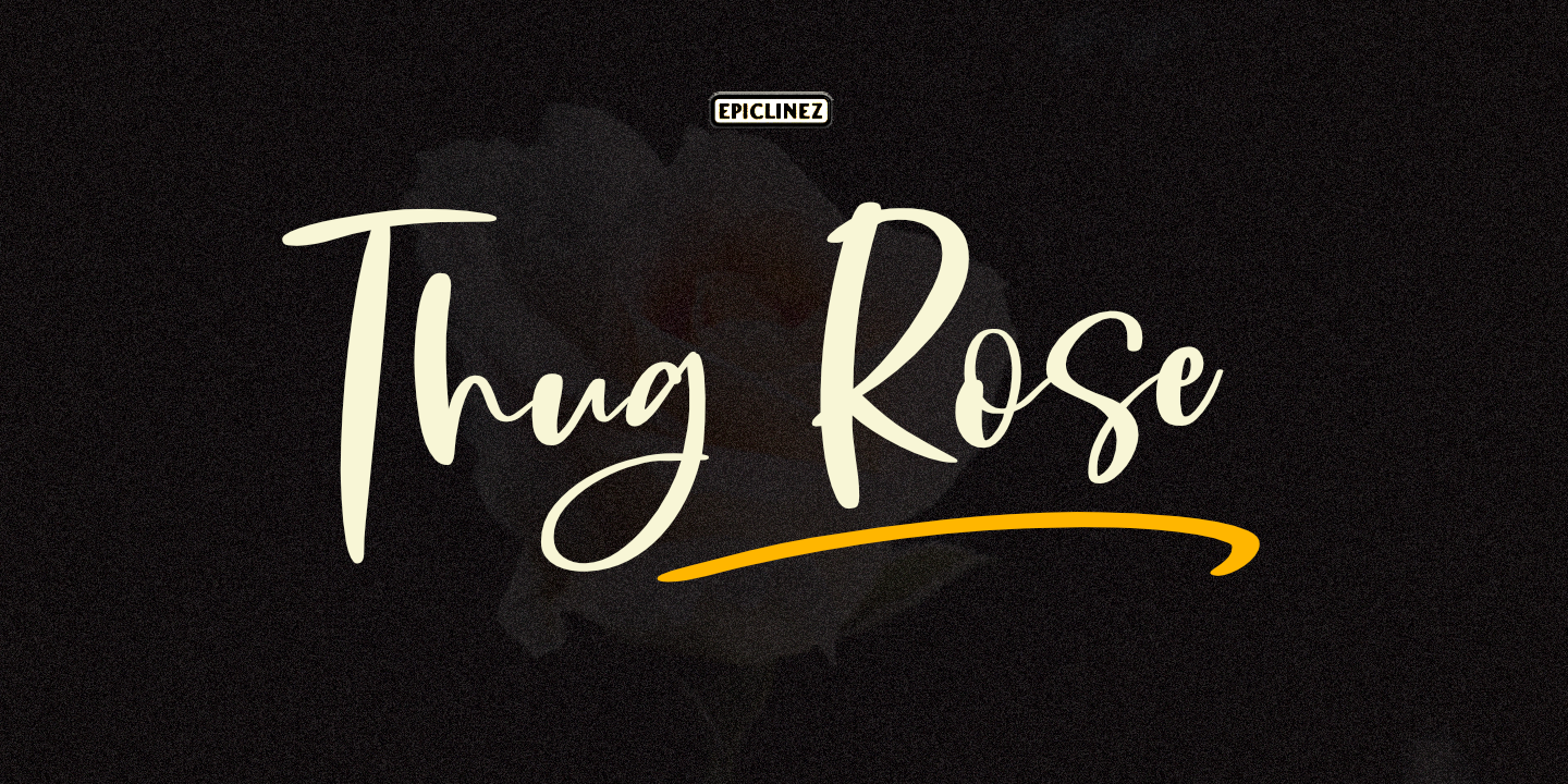 Beispiel einer Thug Rose-Schriftart #9